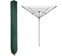 PATIO PLUS Housse de Protection pour Séchoirs Parapluie, Tissu Oxford 600D Housse de Protection pour Séchoir de Jardins Housse pour Cordes à Linge Rotatives, 16x16x180cm Vert