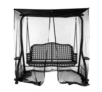 Patio Swing Fly Net,Portable Foldable Breathable Canopy with Zipper | Balcony Fly Netting | for Home Parties Balcony Porch RV Garden Outside Apartment Courtyard Deck Backyard
