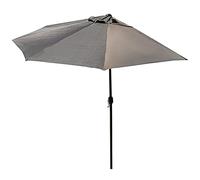 Patio Umbrella 2.8m Half Round Umbrella Market Table Umbrella, Sturdy Outdoor Wallside Corner Pergola Sun Shade Umbrella, Easy and Compact Storage