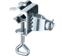 Patio Umbrella Clip - Anti-Rust Beach Holder Clamp | Garden Fixed Bracket | Iron Material Adjustable Fits 24-32mm Poles For Balcony Landscape Fence Courtyard Deck Railing 38mm
