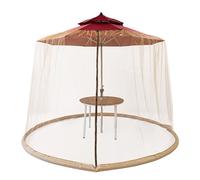 Patio Umbrella Net - Écran De Moucheron Extérieur Avec Fermeture Éclair | 9.8x7.6ft À Mailles De Canopée De Canopée Pour Jardin, Terrasse, Arrière-cour, Bouclier De Buug De Soleil Pour Parapluie De Ta