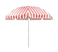 Patio Umbrella Red Striped Outdoor Beach Umbrella Garden Umbrella Market Umbrella Table Umbrella, Round Umbrella, No Base, UV Protection Sun Protection