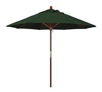 Patio Umbrella Wooden Heavy Duty Sun Block Umbrella, Backyard Square Hotel Shops Outdoor Shade Umbrella, UV Blocking & Water-Resistant, Easy to Assemble