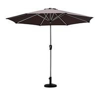 Patio Umbrellas 9ft/2.7m Large with Steel Pole, Outdoor Garden Beach Sun Umbrella with Push Button Tilt, Crank and 8 Sturdy Ribs