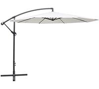 Patio Umbrellas Sun Protection Umbrella, Suitable for Garden Balcony Terrace Windproof and Waterproof 3.5M Sand White Outdoor Protection Cantilever Hanging Sun Umbrella