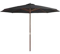 Patio Umbrellas Terrace UV Protection Umbrellas, Outdoor Parasols with Wood Poles Anthracite Family Garden Lawn Garden Outdoor Living Outdoor Umbrella Sunshade