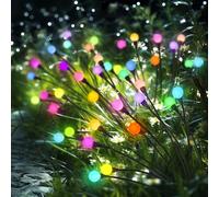 PATIOPIA Lampe Solaire de Jardin Décoration de Noël, 40 LED Lucioles d'Extérieur Étanches pour Cour, Patio, Allée (Lot de 4, Coloré)