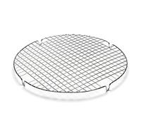 patisse 01321 - Grille à pâtisserie - Volette à pâtisserie avec quadrillage pour le refroidissement des gâteaux - ronde acier chromé Ø 32cm, Argenté