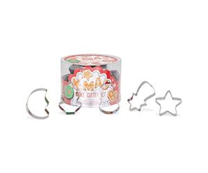 patisse 02004 - Boîte assortiment de 18 découpoirs ou emporte-pièces de Noël, inox, hauteur 1.5cm