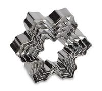 Patisse 02016 Lot de 5 Decoupoirs Flocon de Neige INOX, Acier Inoxydable, Argent, 18,1 x 13,5 x 3,1 cm