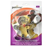 patisse 02017 Lot de 3 Découpoirs Mannele Inox 11,5 x 10 x 2,5 cm, Gris