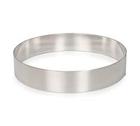 patisse 02156 - Cercle à gâteaux, cercle à pâtisserie, mousse ou entremets - acier inoxydable - 4.5cm x Ø 20cm, Argenté