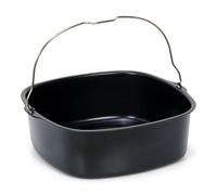 patisse 02858, Moule carré, Moule A Manqué avec anse pour Friteuse à Air Chaud XL & XXL, Air Fryer, Noir, 20 x 7 Cm, Acier Revêtu