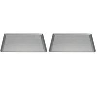 patisse 03640 - Plaque à Pâtisserie Perforée avec rebords - Silver-Top - Acier revêtu, gris argenté 40x30cm (Lot de 2)
