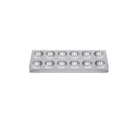 patisse 03648, Plaque de 12 Madeleines Acier revêtu Anti-adhésif Silver Top, Moule à madeleines, 40 x 19,5 x 2 cm, Gris argenté