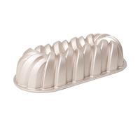 patisse 04503 - Moule cake tressé, Moule à pain et brioche torsadé - Fonte d’aluminium, beige doré, 31x14x8cm