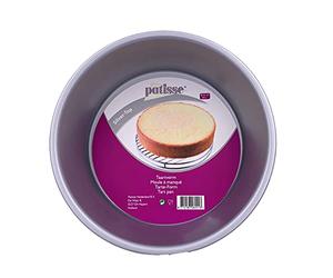 patisse 06241 Moule à Gâteau ou à Manqué Fond Fixe Acier Revêtu Silver-Top Ø22cm