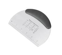 Patisse 10575 Spatule à pâte avec manche en silicone & graduation, 16 cm, inox/gris
