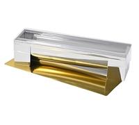 patisse 13920, Moule à bûche de Noël, Gouttière à bûche ronde avec insert, inox, 30x8x(h)6.5cm