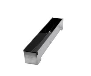 patisse 13923, Moule à bûche de Noël petit format, Mini Gouttière à bûche carrée, inox, 30x4.5x(h)4.5cm, Argent