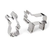 patisse, 13994, Lot de 2 Découpoirs Gingerman Avec Cœur, 7 x 6 x 2,5 Cm, Inox, Argent