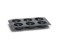 patisse 19191 Moule à Mini Kouglofs 6 Cavités Platine Noir Paillette 30 x 17,5 cm