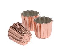 Patisse Moules à canelés 719197/43187 – Lot de 3 Cuivre Ø 5,5 cm
