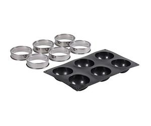 Patisse 72141 Kit Tartelettes Rondes Demi-Spheres Silicone Noir 33 x 18 x 3 cm 7 unité(s)