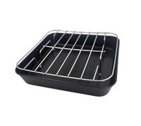 patisse 72855, Set Moule carré acier revêtu 20cm + Grille de cuisson inox pour Friteuse à Air Chaud Air Fryer XL & XXL