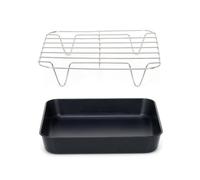 Patisse 72855, Set Moule carré Acier Revêtu sans PFAS 20.7 cm + Grille de cuisson inox 20cm pour Friteuse à Air Chaud Air Fryer XL & XXL