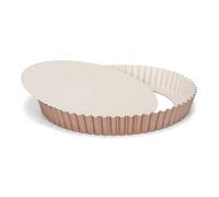 Patisse Forme De Quiche Avec Fond Libre 28 Cm Acier Cuivre/Beige