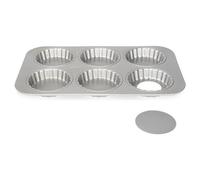 Patisse Moule 6 Tartelettes Fond Mobile 10Cm Antiadhésif 1811641