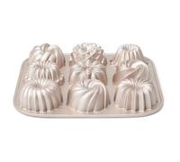 Patisse Moule 9 mini kouglofs 04521 – fonte d'aluminium beige doré 24x24x4.5 cm