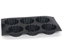 Patisse moule silicone pour 6 mini tartelettes 29x17cm Starflex P19202
