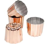 PATISSE Moules à cannelés en cuivre 45 mm x4