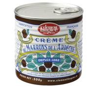 Pâtissez et tartinez avec authenticité grâce à CLEMENT FAUGIER Crème de Marrons, format familial de 500g, fabrication française depuis 1882 - Lot de 3