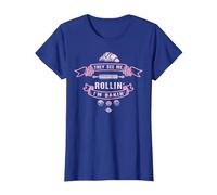 Patissier Baker Rollin' Bakin' Pâtisserie T-Shirt, Femme, Bleu Royal, M