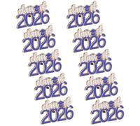 PATKAW 10 Pièces Épinglette de Graduation Légère et Confortable en Alliage de Zinc Bleu 2026 pour Célébration et Fête de Remise des Diplômes