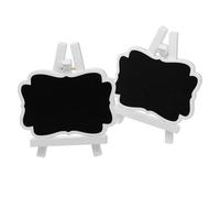 PATKAW 10pièces Mini Ardoise Chevalet Bois Blanc pour Décoration Maison Réutilisable Facile à Écrire et Effacer Support Stable pour Mariage Anniversaire Fêtes