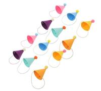 PATKAW 12 Pièces Mini Chapeaux D'anniversaire Faciles à Installer et Retirer en Tissu Non Tissé Décorations Colorées pour Chiens, Chats et pour Fête D'anniversaire D'animaux