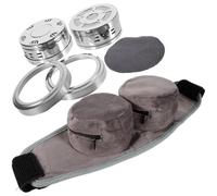 PATKAW 1ensemble Moxa Box Portable Résistante Étui Moxibustion Équipé de Tendeur Élastique Double Couvercle Acier Support Isolant pour Aiguilles Moxa Maison et Voyage