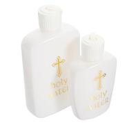 PATKAW 2 Pièces Bouteille d'eau Bénite D'église en PP Réutilisable Facile à Nettoyer, Capacité 100ml, pour Cérémonies Religieuses et Rituels Spirituels