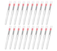 PATKAW 20 Pinceaux à Ongles en Silicone Transparent, Applicateurs de Paillettes Effet Miroir, Bâtonnets Réutilisables pour Nail Art, Outils Manucure Polyvalents, Couleur Rose, Lot de 20
