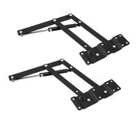 PATKAW 2pcs Élévateur de Table en Fer Noir Charnières à Ressort Robustes, Support Sécurisé et Gain de Place pour Salon et Meuble de Maison