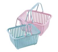 PATKAW 2pcs Paniers à Poignée en Pp pour Rangement Facile et Organisation des Jouets et Articles Divers, la Cuisine et Dortoir, Petit Panier Creux Compact
