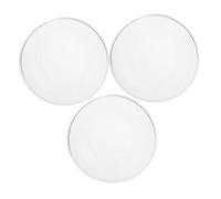 PATKAW 3 Pièces Plat de Remplacement Rond en Verre Borosilicaté pour Chauffe-Cire, Léger et Compact, Résistant à Haute Température, pour Maison et Voyage