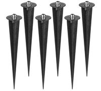 PATKAW 6pièces Piquets de Remplacement Alliage Aluminium pour Éclairage Extérieur Pointe Filetée pour Projecteurs Accessoires pour Lampes Solaires de Jardin Lot