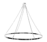 PATKAW Anneau de Mariage en Métal Rond 60 CM, Kit de Drapé pour Rideaux de Plafond, Support Réglable pour Décoration de Cérémonie et Kit de Fond Photo Intérieur et Extérieur