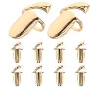 PATKAW Anneaux à Ongles Amovibles en Alliage Or, Lot de 10pcs, Protection Renforcée des Ongles, Confort pour Décoration Nail Art Bureau Quotidien