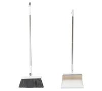 PATKAW Balai Souple et Pelle Combinée Manche Long Adapté Nettoyage Intérieur et Ramassage des Poussières